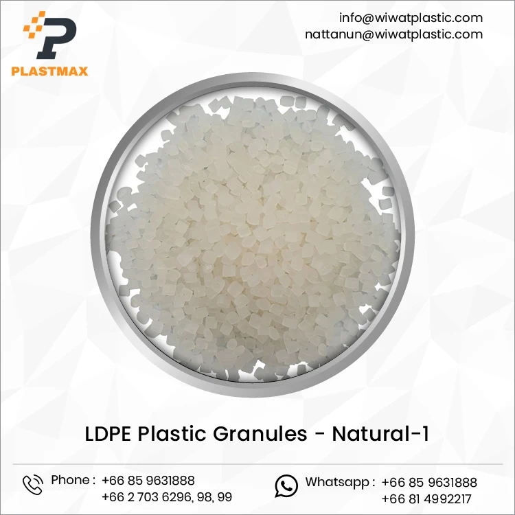 Pure Plastic Recycled Polyethylene LDPE Natural 1 White Raw Material Granules for Shopping Bag