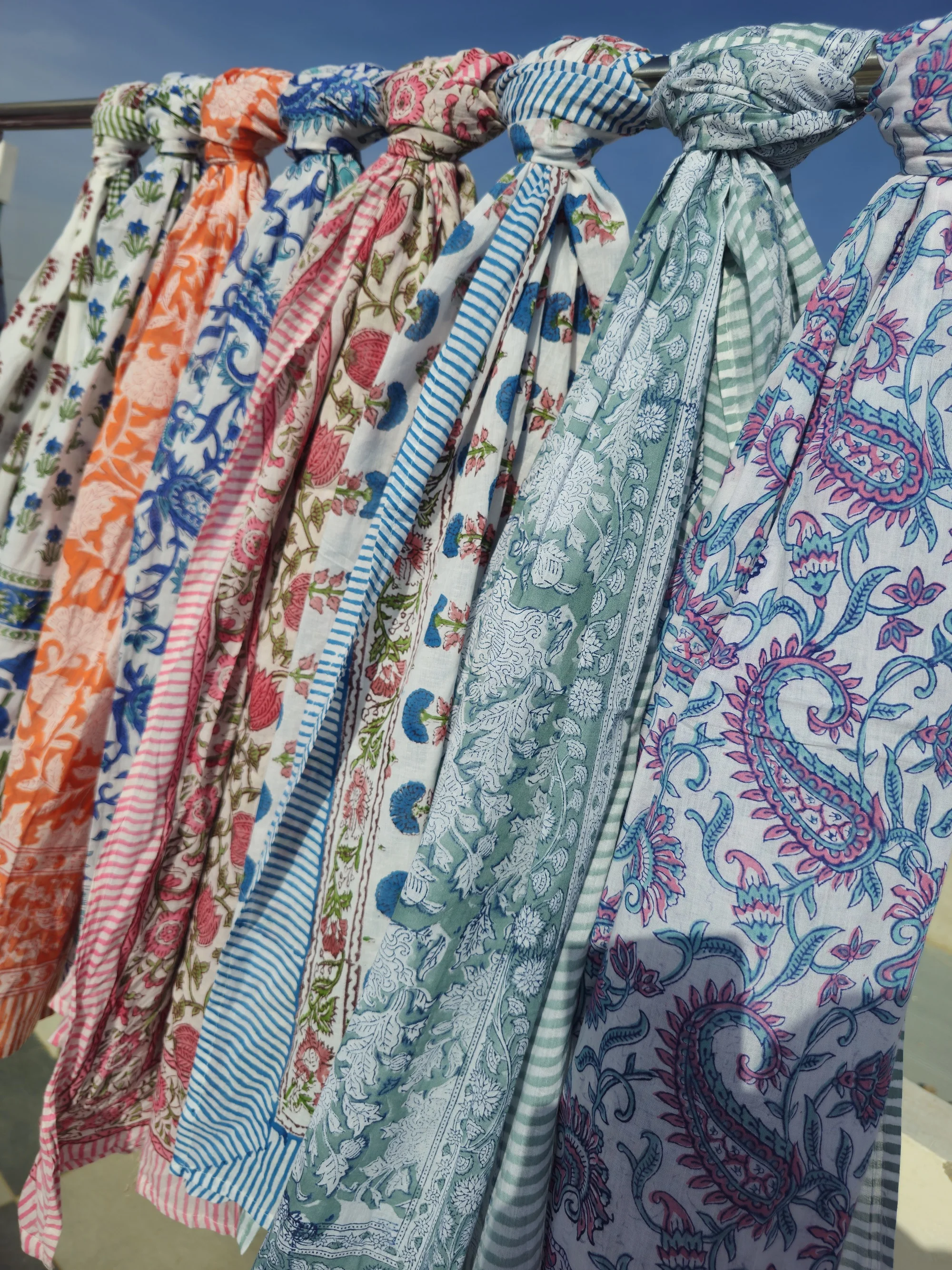 Hand Block Print Scarves Indian Cotton Sarong Decorative Handmade Cotton Beach Pareo Printed Sarong Swim Wear Wholesale Sarongs