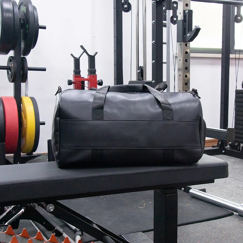 Gym Portable Waterproof Genuine Leather Duffel Bag With Shoes Storage | Outdoor Waterproof Sheep Leather Large Capacity Gym Bags
