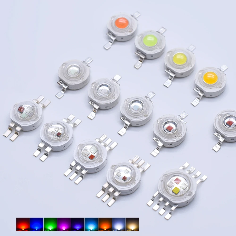 Highlight Red Green White Blue Rgb Epistar Chip 1w 3w 5w LED 3 Watt High Power Led Diode