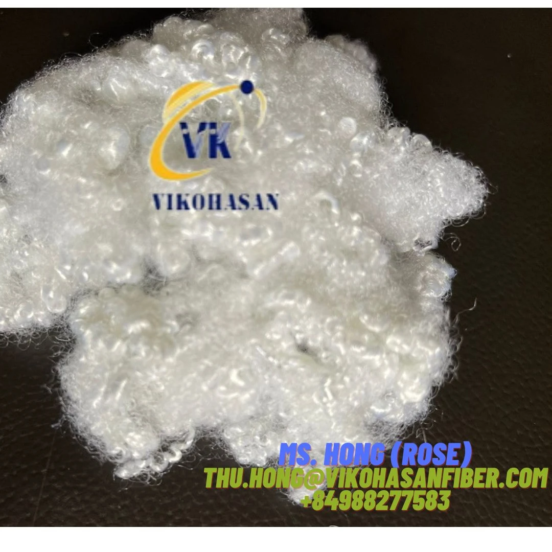 High quality Supper White Fiber Polyester  Recycled Hollow Conjugate 15D*64mm HCS best choice for material filling