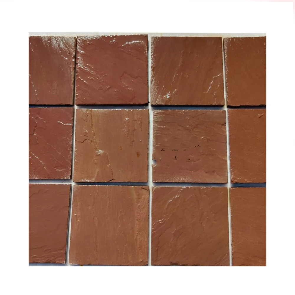 New Decorative Look Mandana Chocolate Cobble Sandstone Outdoor Tile Exterior Stone Honed Features at Good Price