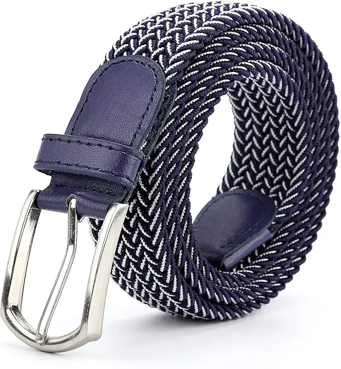 Stretch Belt Men,Mens Gift Woven Braided Web Belt 1 3/8 for Golf Casual Pants Shirts Jeans