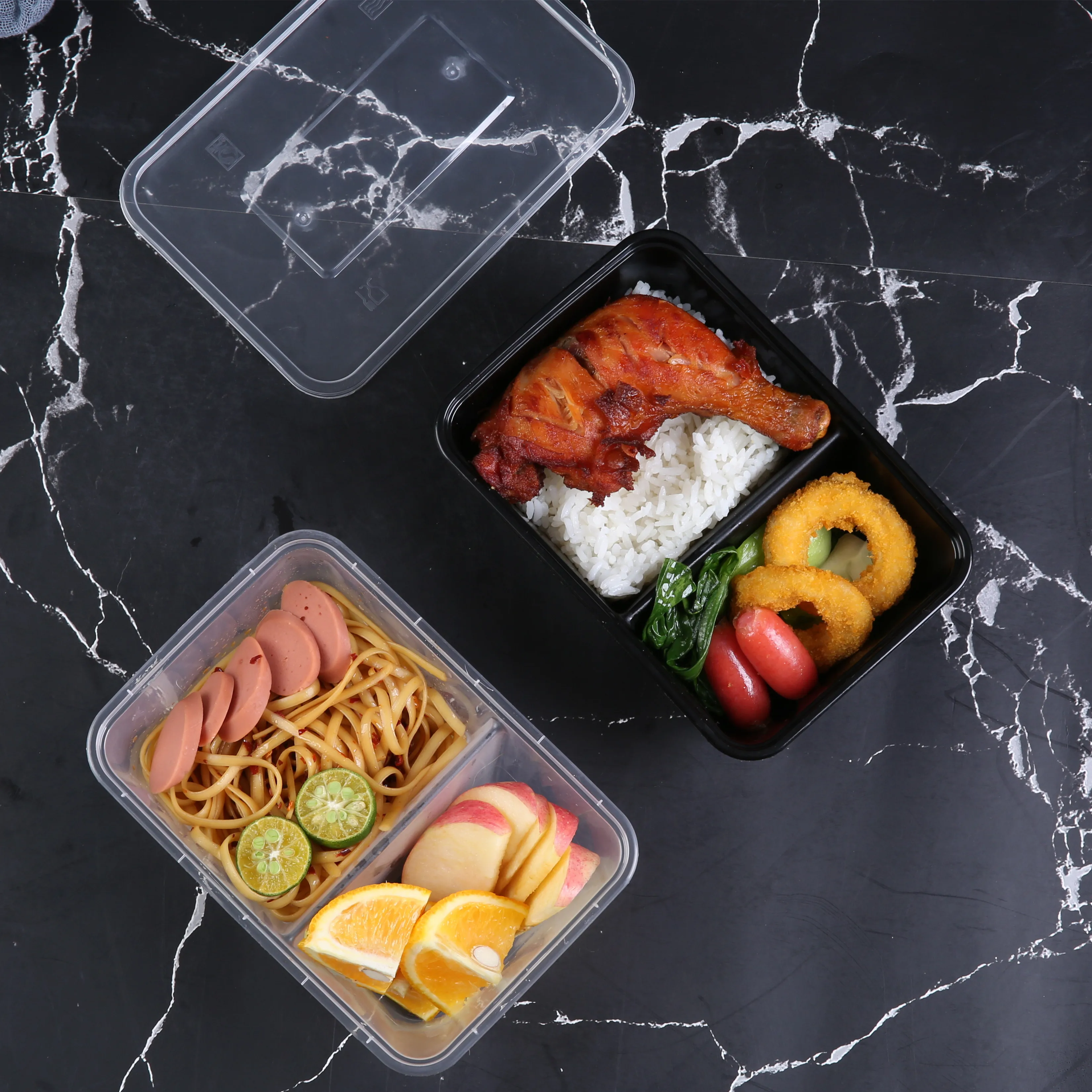 Plastic packing set disposable food container for takeaway storage