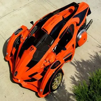 FAST Aero 3S T-Rex Wheel Drive with Sound System Orange T-Rex Campagnas Aero 3S | Trike motorcycle