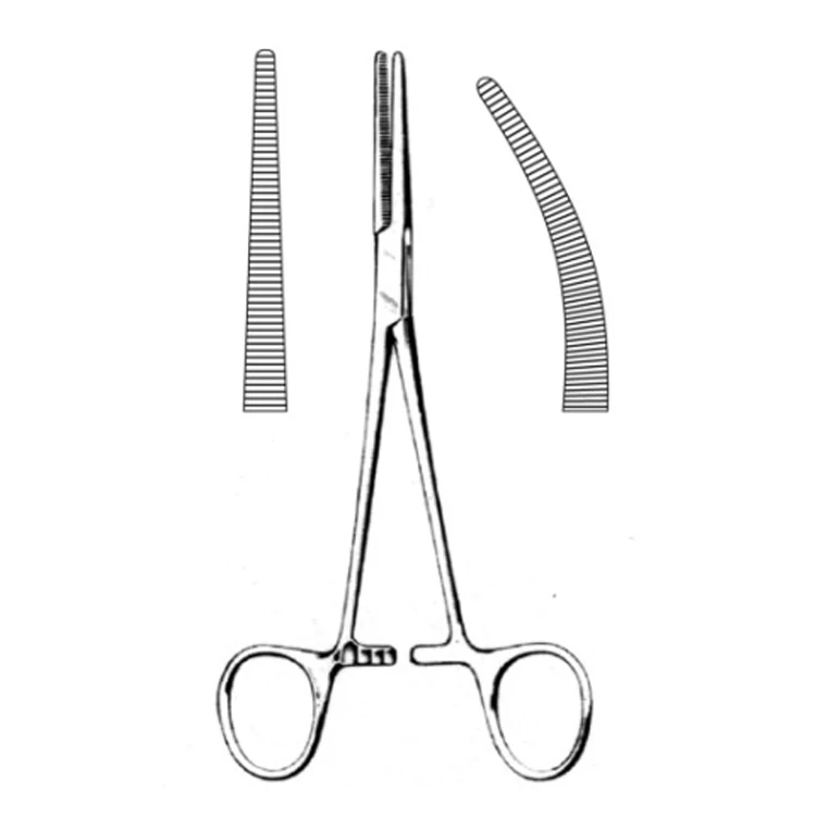 Hemostat Mosquito Forceps, Curved Straight Teeth Stainless Steel Micro Surgery Artery Forceps