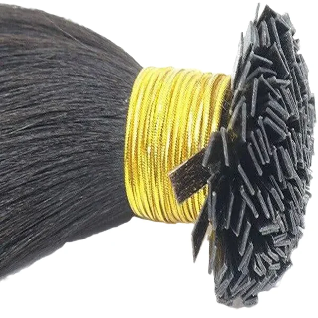 Keratin Pre-Bonded i-Tip Human Hair Extensions Unprocessed 100% Virgin Raw European Hair U Tip Hair Extension Flat Tips Keratin
