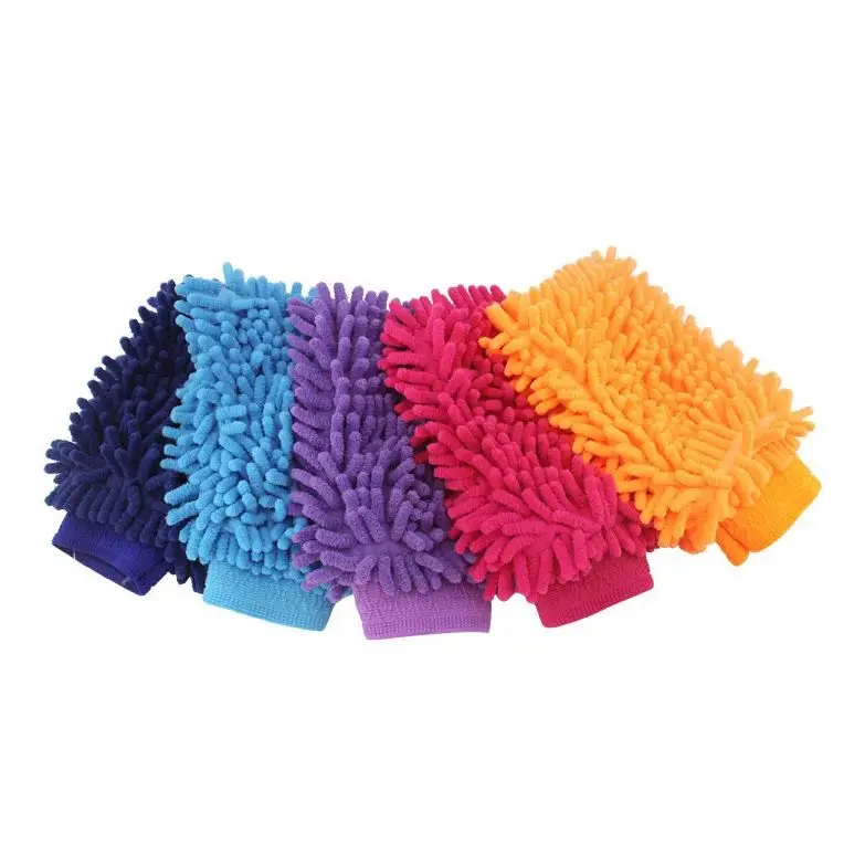 Microfiber Chenille Auto Car Wash Cleaning Mitt Wool Glove for Car Washing Mirco Fibre Cleaning Glove Microfiber Glovers