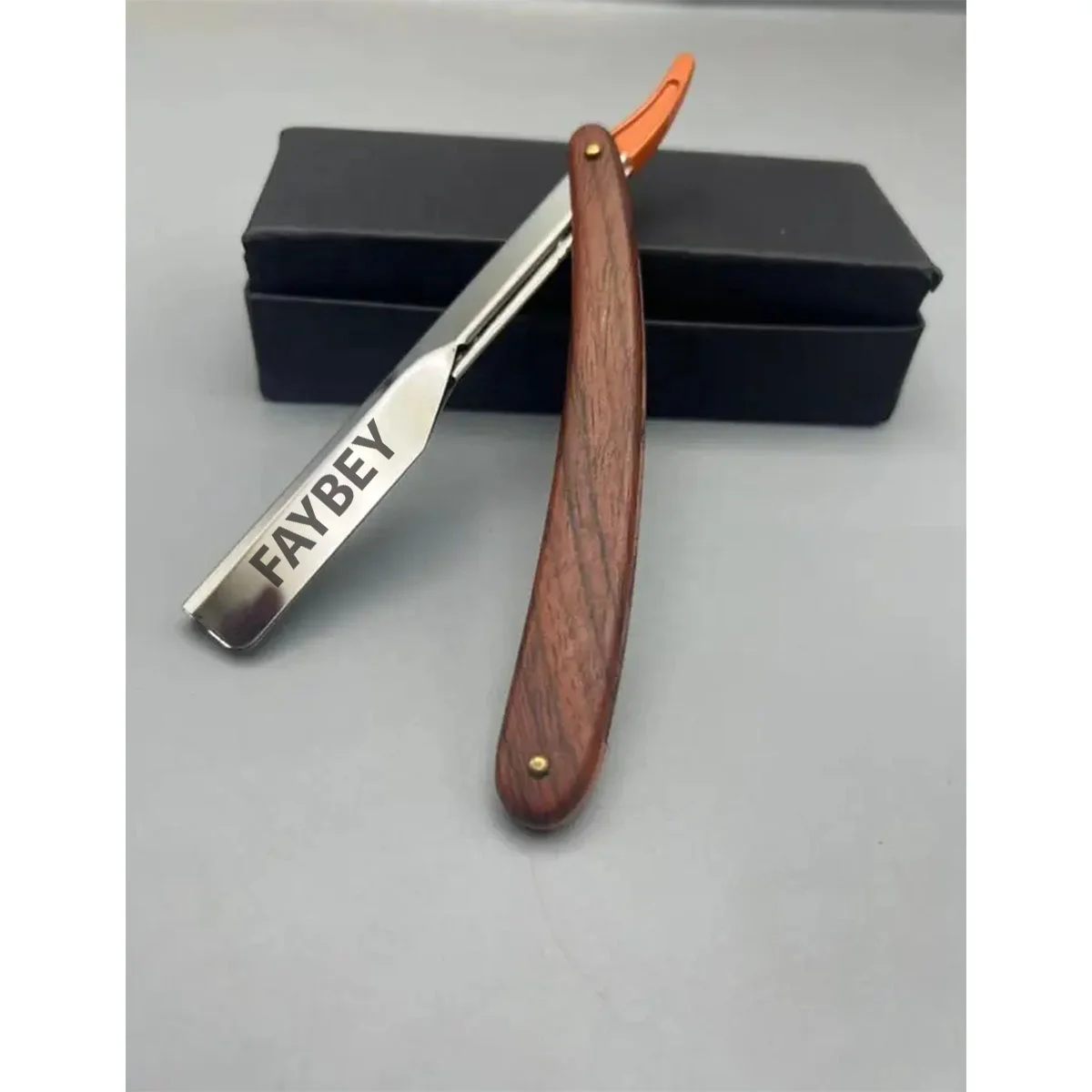 High quality barber razors stainless steel blade wood handle barber razor for shaving tool with box packing