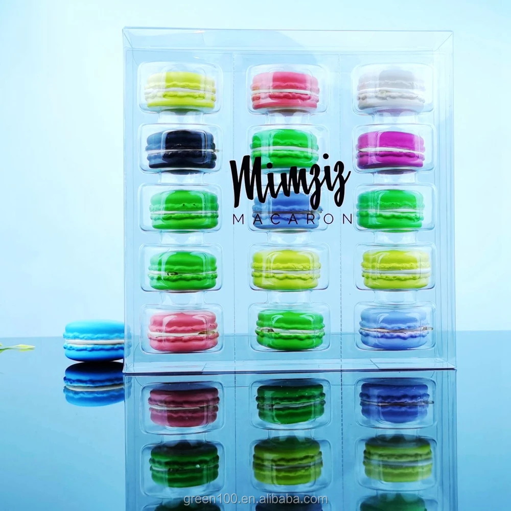 custom clear pet plastic macaroons packaging box macaroons packaging blister