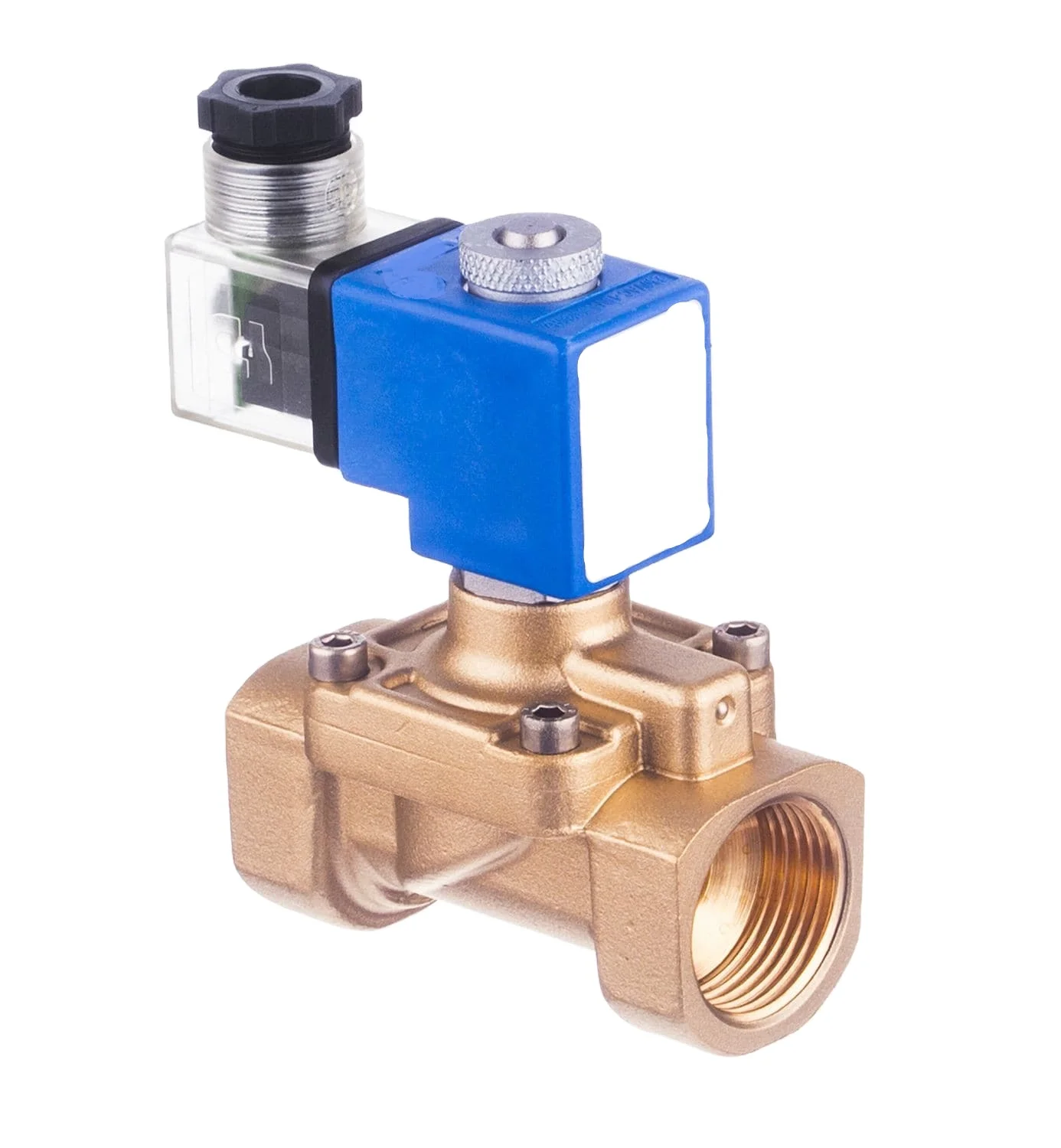 Electrical pilot water solenoid valve 3/2 ways stainless steel and carbon steel 3/4 inch with flange and screwed end connection