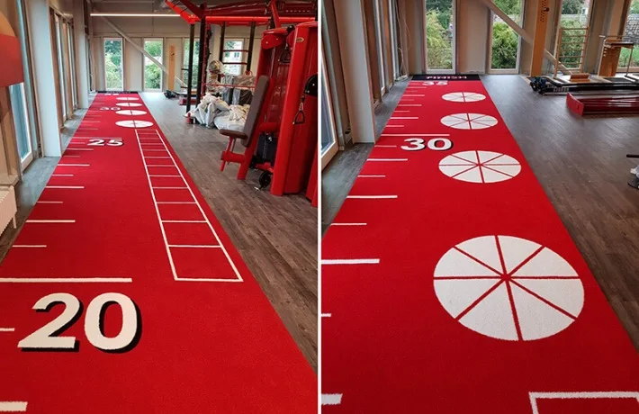 Quality Fiber Artificial Turf For CrossFit and Fitness unique branding for your fitness gym tracks personalized