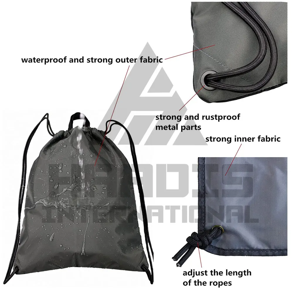 High Quality Polyester Draw String Sports Backpack Gym Bag Waterproof Custom Logo Promotional Fitness Drawstring Bags