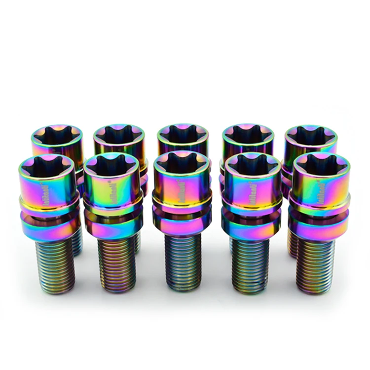 Gr5 M14x1.25 M 14 X 1.5 Torx Car Titanium Wheel Bolt For Mercedes Benz Audi Volkswagen