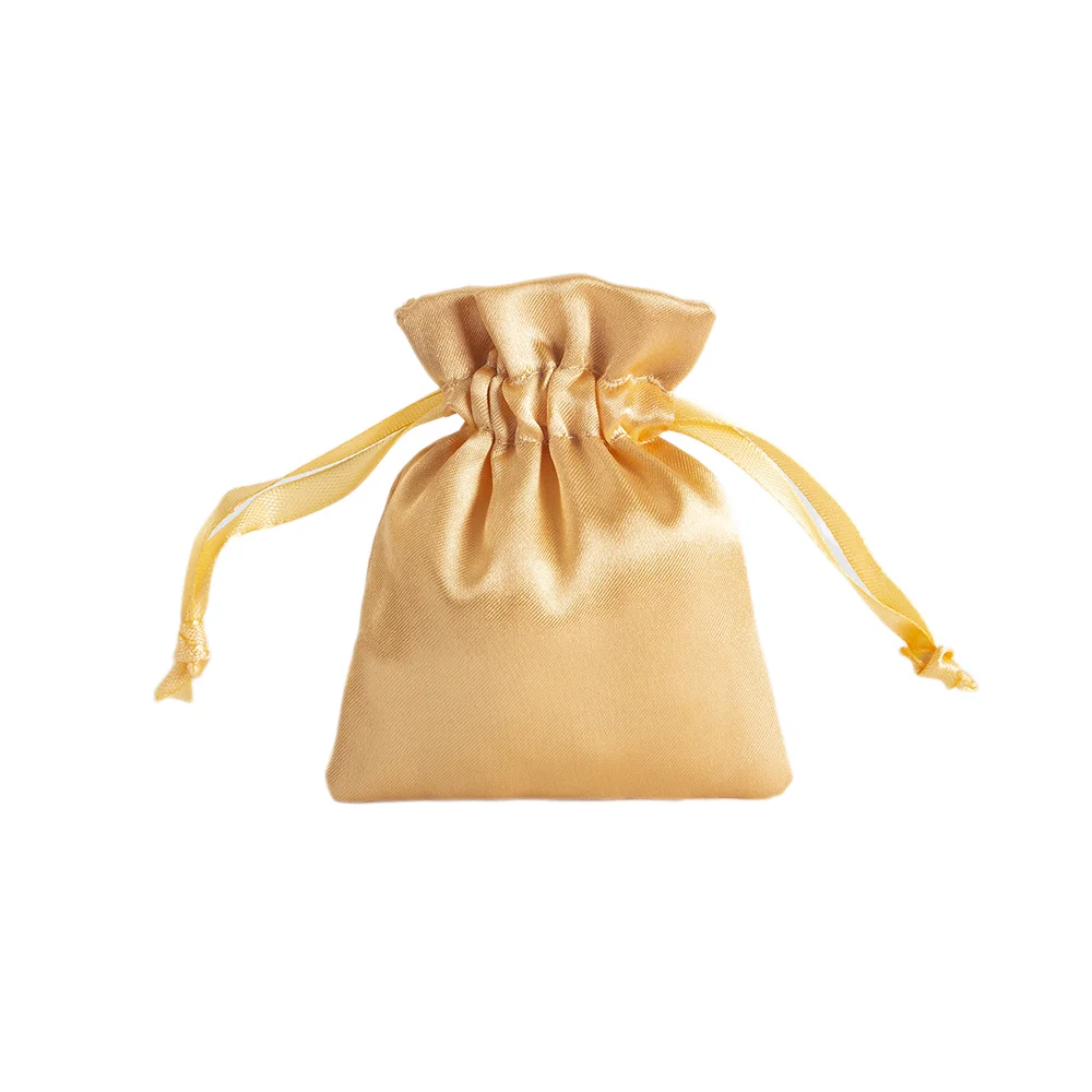 Low Moq Underwear Lingerie Cloth Packaging Storage Dustproof Smooth Pouch Satin Bag with Logo