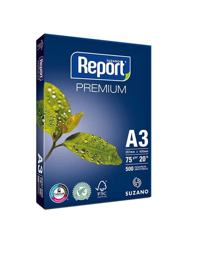 Factory Sale Report A3 75g/m Paper 75gsm 80gsm 500 Sheets Smooth High Brightness White A3 Office Paper