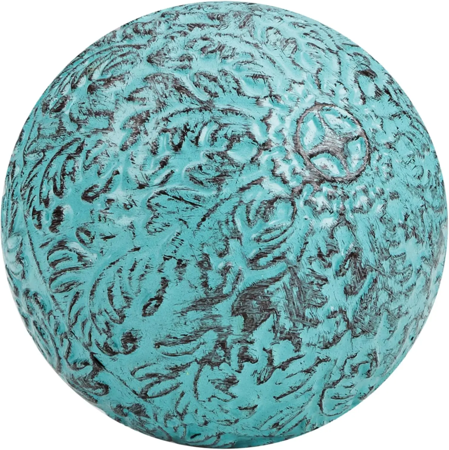 Vintage Blue Sphere Ball Sculpture Metal Decorative Ornaments Modern Home Decor Accent in Wholesale Price
