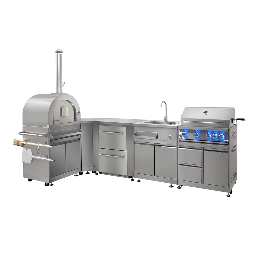 Hyxion outdoor kitchen smokeless automatic machine argentinian bbq grill island