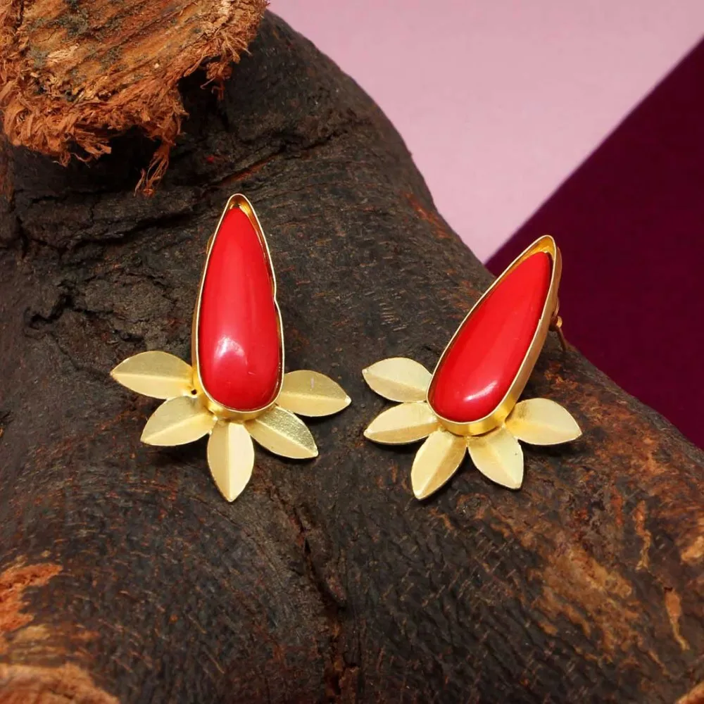 Latest Exclusive Designer Light Weight Brass Colorful Druzy Stone Amrapali  Dangle Earrings Women Girls Bulk buy only