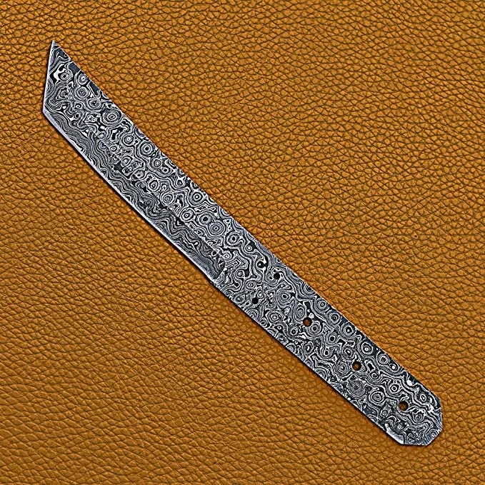 Custom Handmade Damascus Steel Knife High Quality New Design Hand Forged Blank Blade with Full Tang and Protected Cover