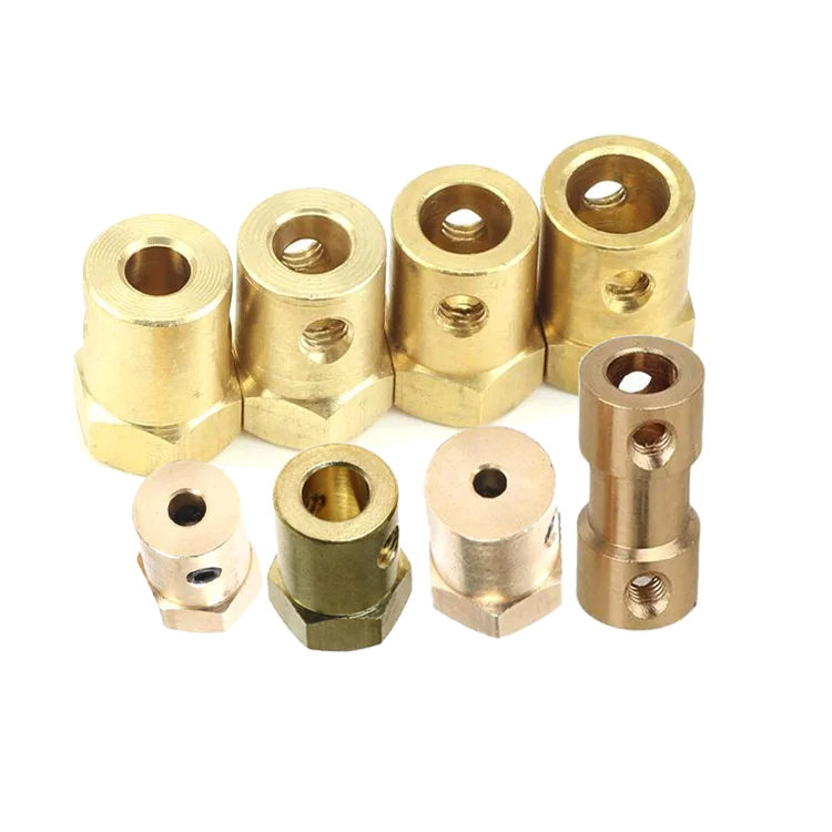Custom Make 3mm to 8mm brass motor shaft hex joint coupling for RC car truck train boat