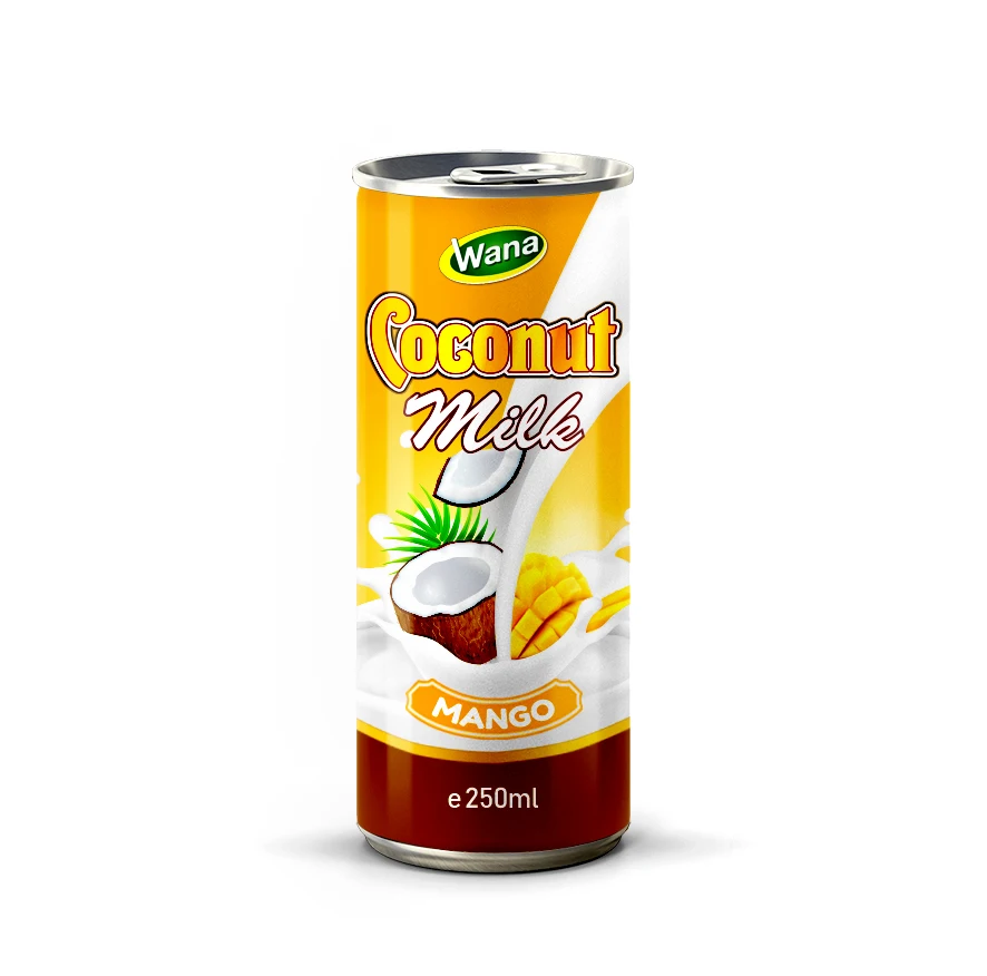 Natural Coconut Milk with Mango Juice canned- OEM Beverage Manufacturer