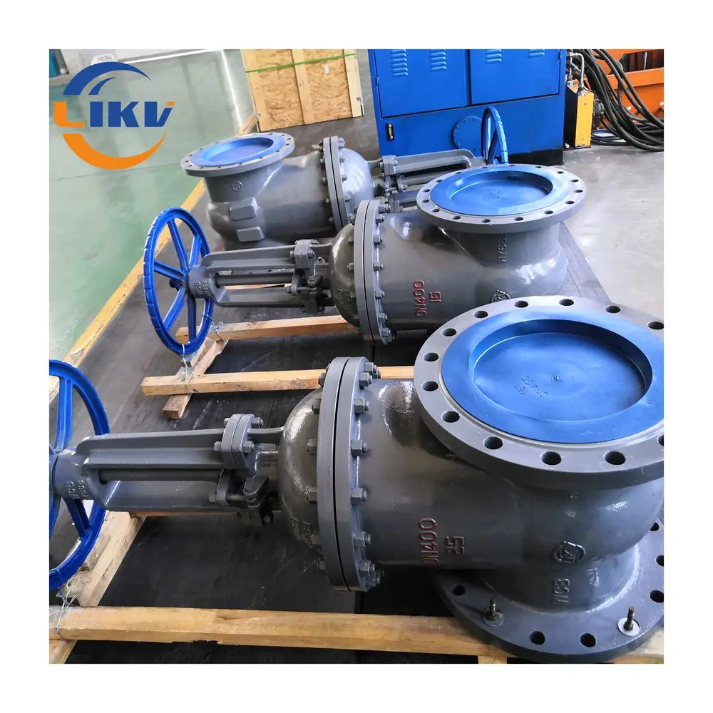 DIN F4 F5 Large Diameter DN400 WCB Flexible Rising Stem Hard Seal Wedge Gate Valve