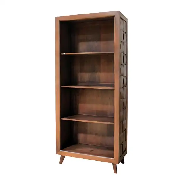 Mango Wood Open Bookhself  Cabinet Household Bookshelf Simple Living Room Wooden Kids Book Storage Shelf With Drawer