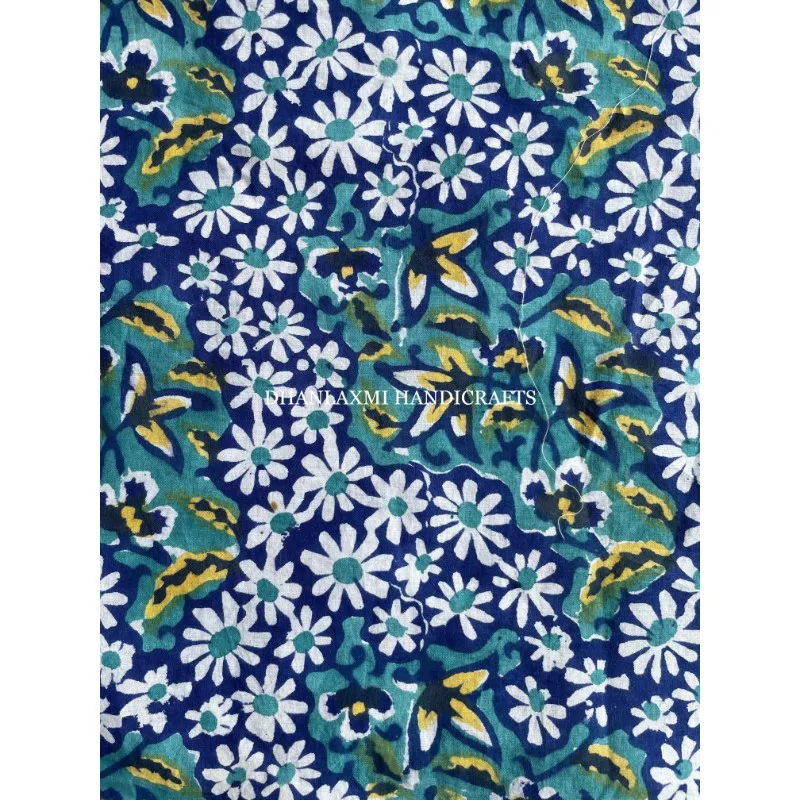 Natural Vegetable Dye Fabric Indian Cotton Hand Block Print Fabric By Yard Women Cloth Textile Dressmaking Crafts Sewing Fabric
