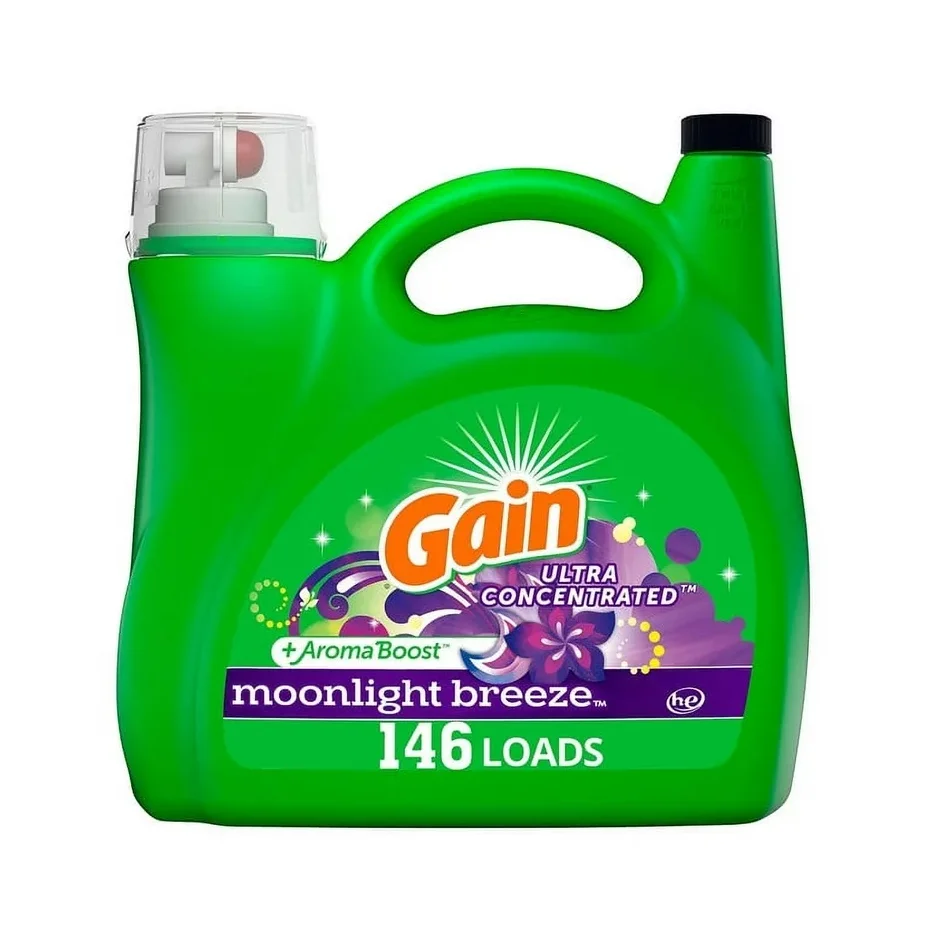 Gain Ultra Concentrated and AromaBoost Liquid Laundry Detergent Moonlight Breeze 200 oz. 146 Loads