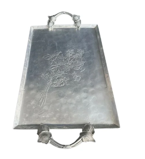 Luxurious Elegant Newest Design Metal New Style Aluminum Decorative Tray For Home & Showroom Usage