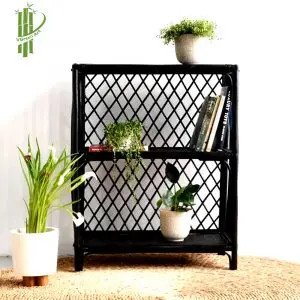 New styles  best selling 2023 Floor standing bookcase rattan book shelf cheap price wholesale from Vietnam