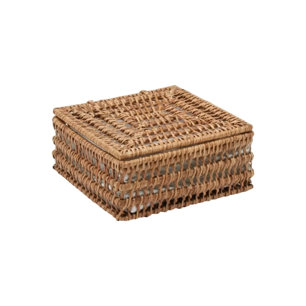 Handwicker natural rattan napkin holder Rustic tableware restaurant hotel decoration wholesales nice price from Vietnam