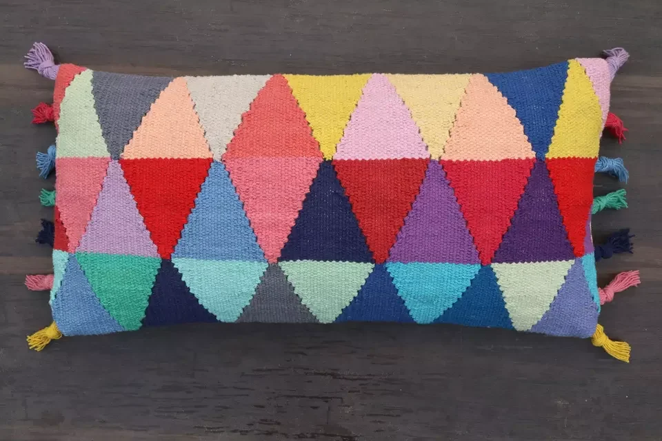 Super Soft fabric Kilim Lumbar Cushion Cover Decorative Pillow Cover handmade Pillow Cover in good price