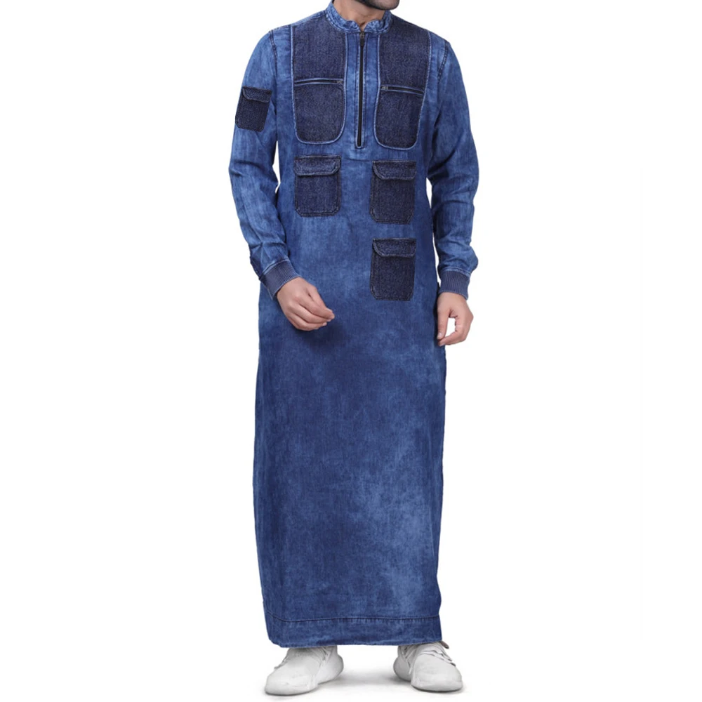Traditional Muslim Cloth Kaftan Dubai Daffah Dressed High Quality Islamic Caftan Wholesale Arab Abayas Muslim Clothing