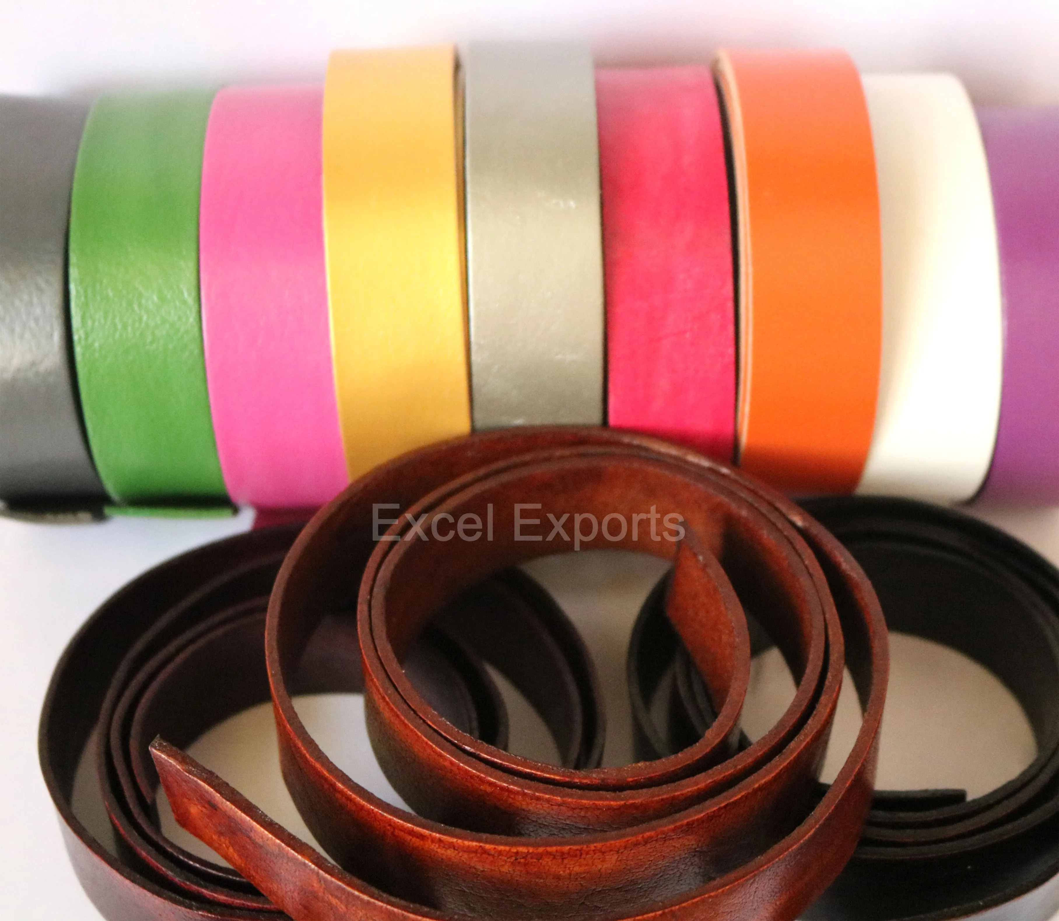 Genuine Cow Skin Flat Leather Straps Grain Type with Tanned Pattern for Jewelry Belts Leashes Lining Garments