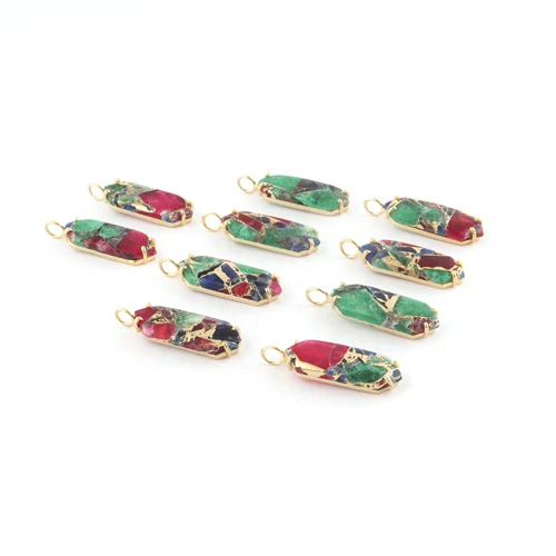 Подгонянное колье с кулоном из меди и бирюзы