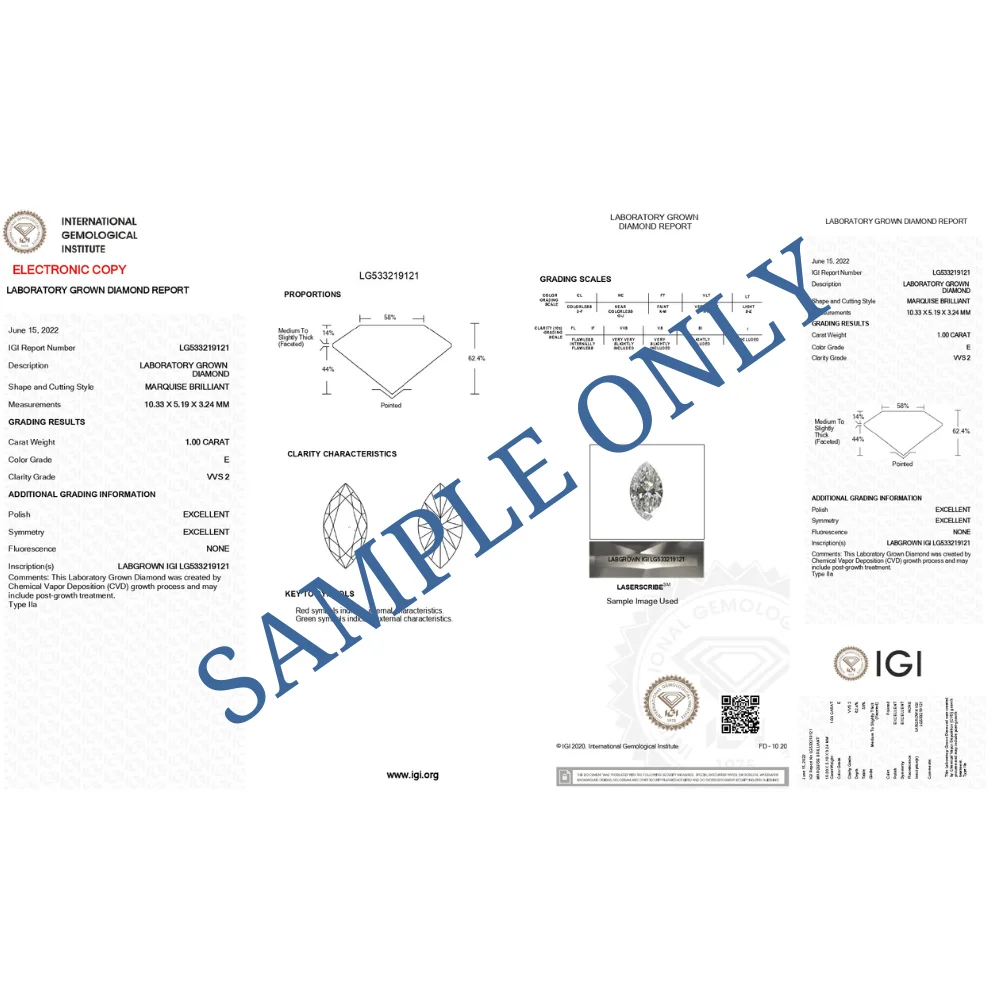 Wholesale Price 1 Ct Size Fancy Marquise Shape G Color VS1 Clarity Lab Grown IGI Certified Diamond,Lab Grown Diamond Manufacture