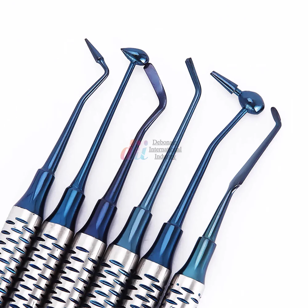 New Dental Tools Composite Resin Filling Spatula Titanium Plated Head Filler Blue Filling Instruments Dental Restoration Set CE