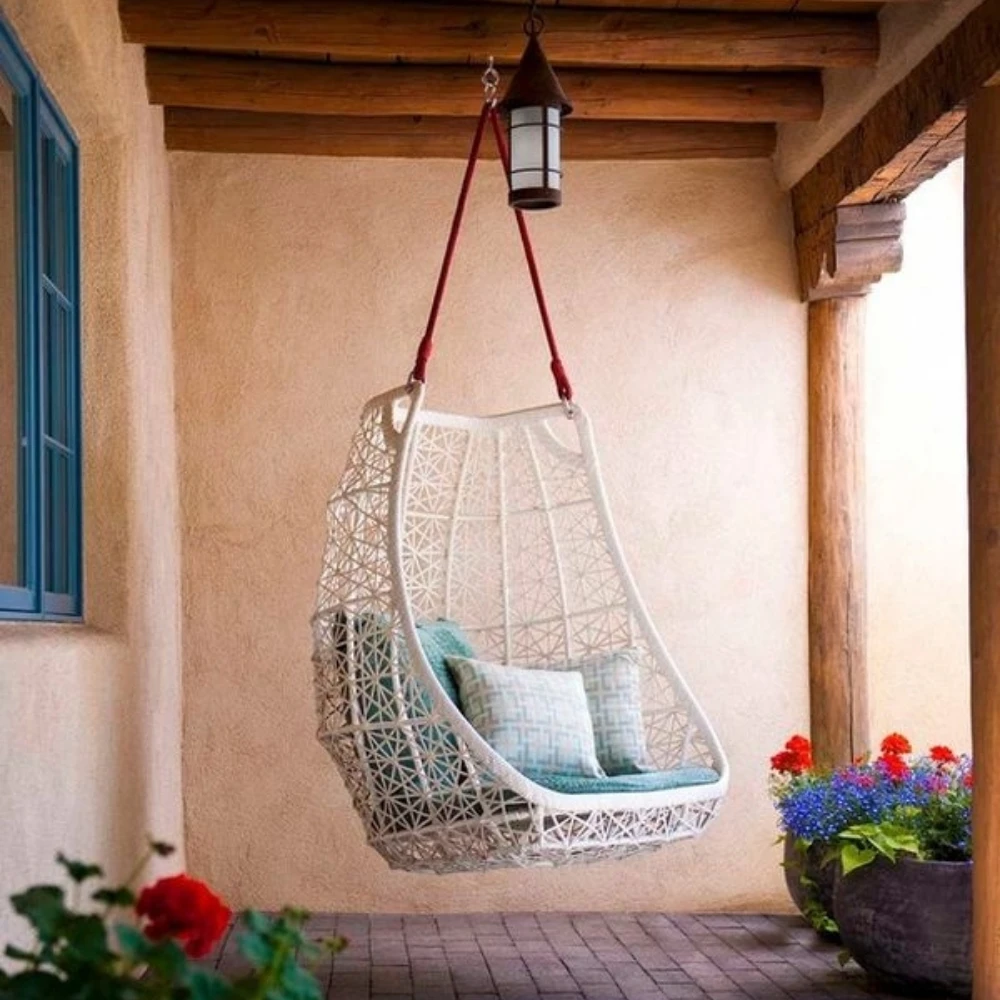 Relaxation and Comfort Outdoor Furniture Carefully Designed Swinging Hanging Chair Constructed with Sturdy Metal Build