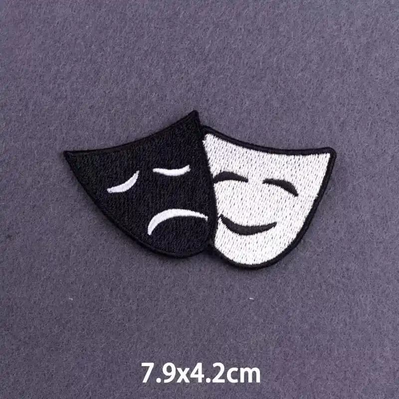 Embroidery Patches For Clothing Thermoadhesive Patches On Clothes Hippie Rock Biker Patch Sewing