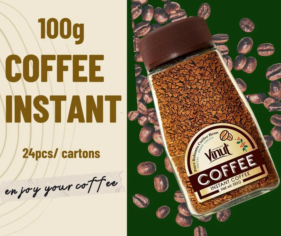 Robusta сублимированный растворимый кофе-60100200 г VINUT экологически чистый кофе из вьетнамских органических бобов оптовик