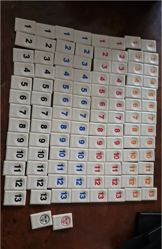 Multi-Color Plastic Rummy-O Game Set with 4 Racks Tiles Party Family Fun Nights Educational Leisure Suitable for Ages 14 and up
