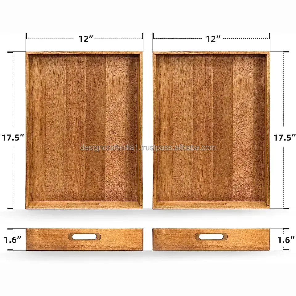 Прямая заводская цена высококачественный поднос из акации индийский производитель поставщик для ресторана отеля Сервировочные блюда тарелки