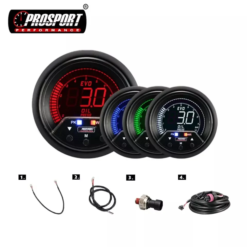 60 мм 12v электрический цифровой датчик давления масла черная Лицевая панель грузовой автомобиль