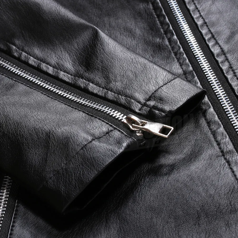 New Brand Men Jacket Spring Fall Soft Leather Jacket For Men Fashion Clothing Long Sleeves Latest Style Jacket