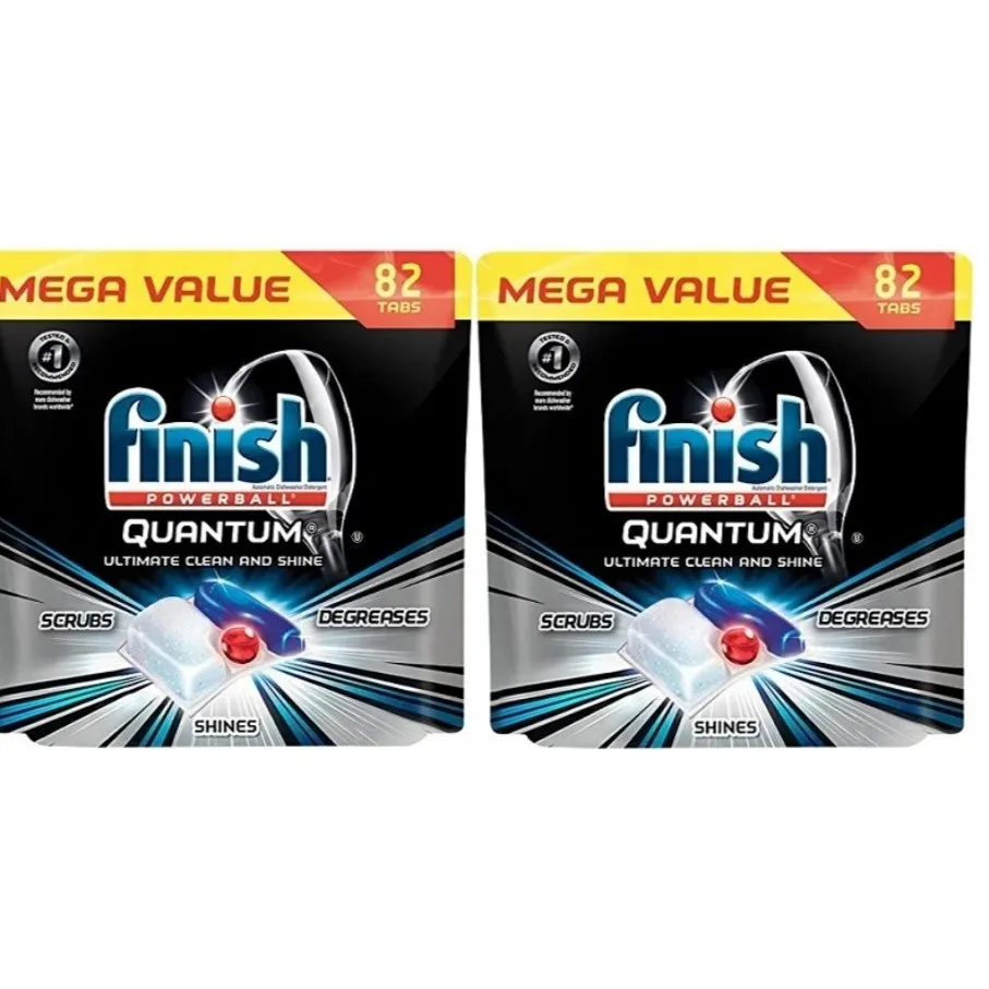 Finish - Quantum - 82 Count - Dishwasher Detergent - Powerball - Ultimate Clean & Shine - Dishwashing Tablets - Dish Tabs, Pack