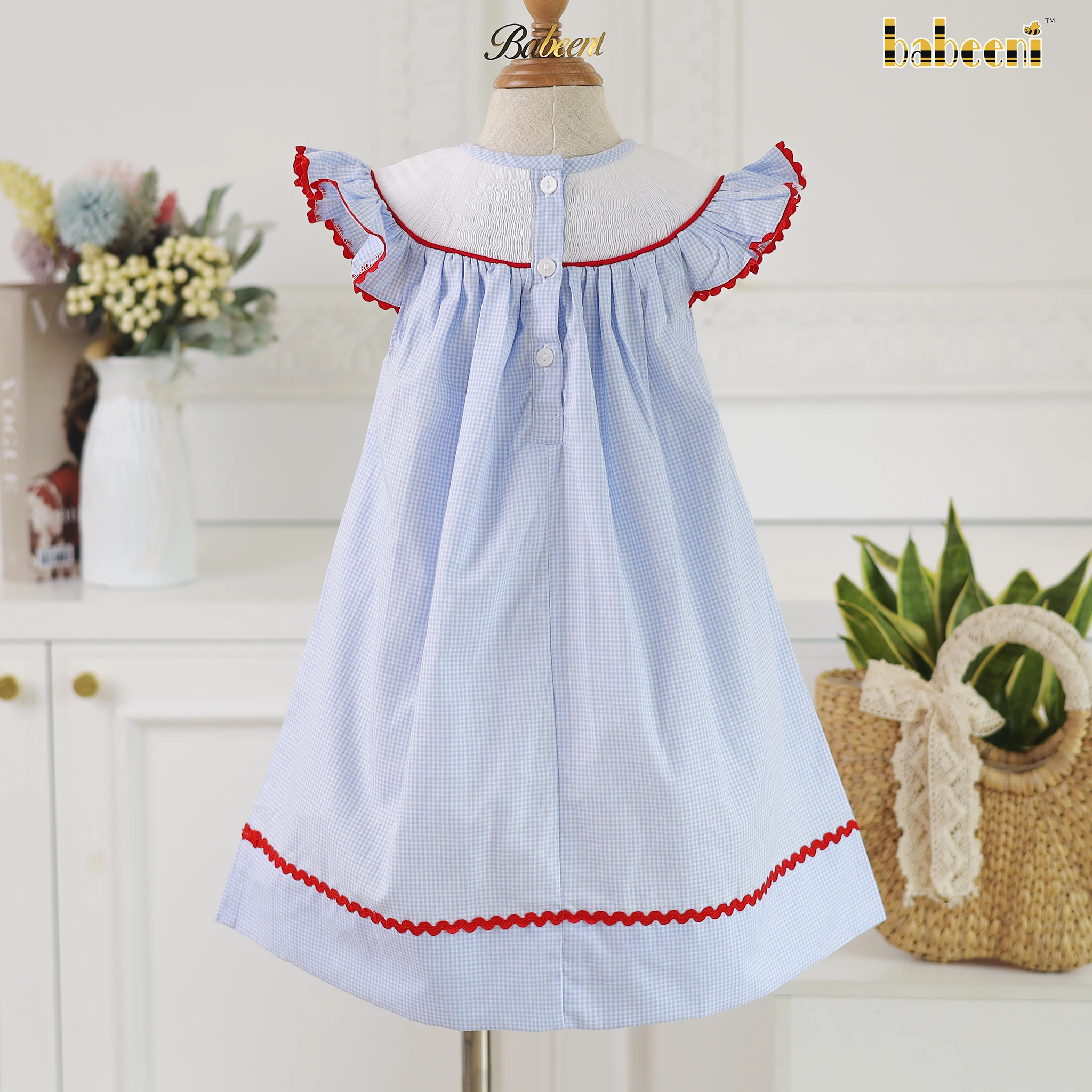 Train of Love hand smocked bishop dress OEM ODM customized hand made embroidery wholesale smocked dresses - BB2823