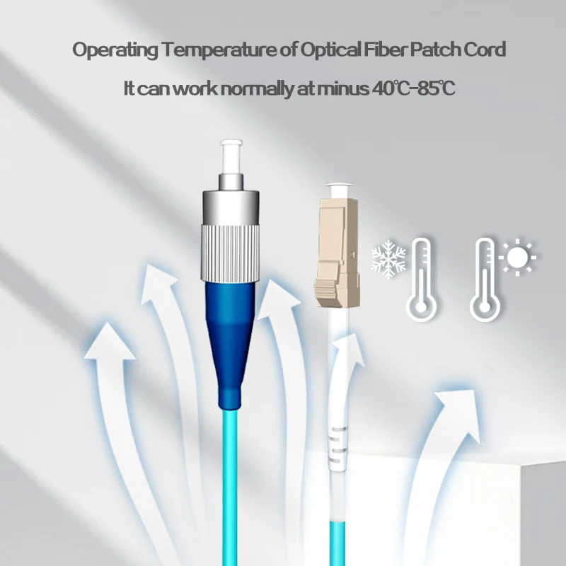 Multimode Simplex FC UPC To LC UPC PVC LSZH OM3 3.0mm Optical Fiber Jumper Price Fiber Optic LC Patch Cord