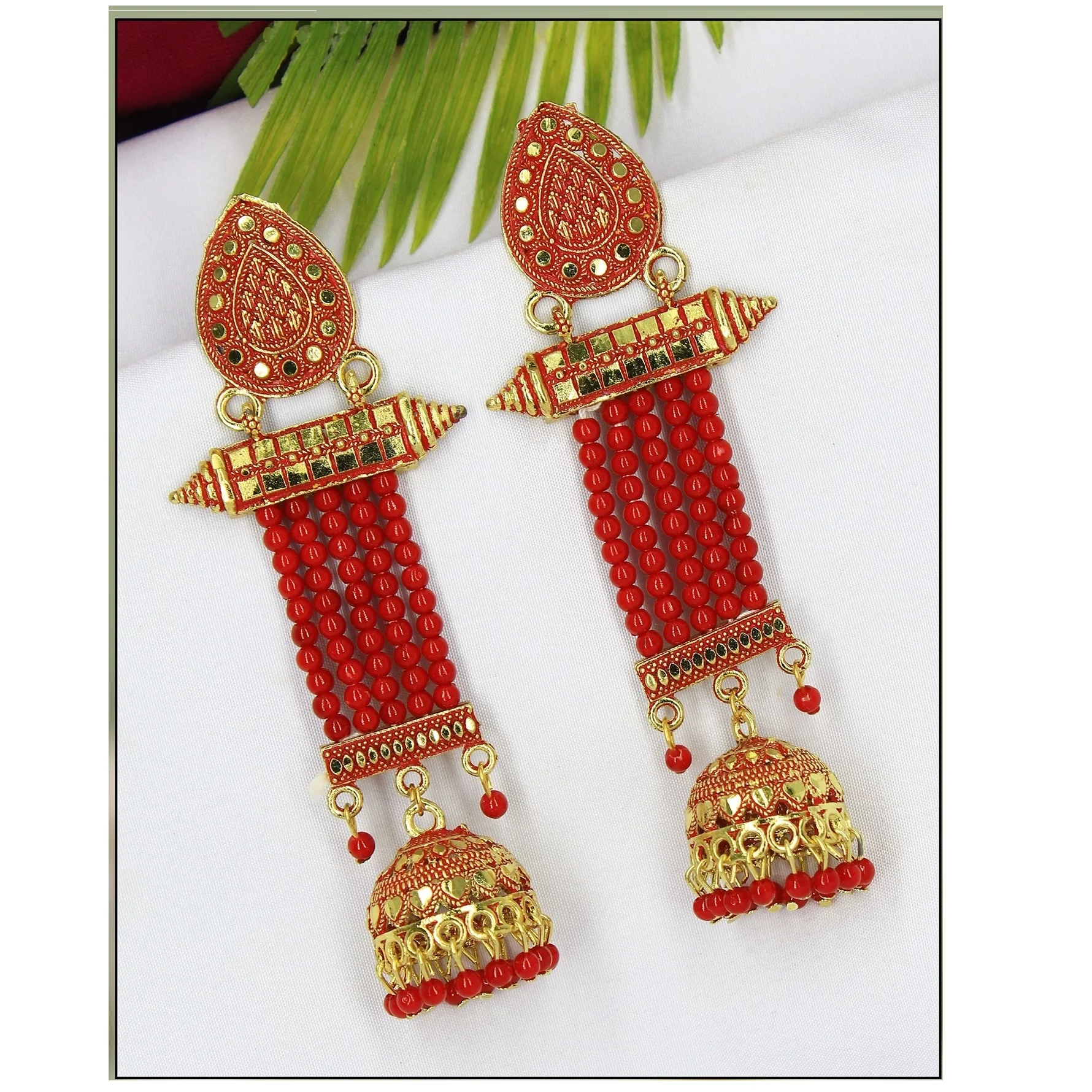 Серьги от производителя индо Западного Минакари ювелирные изделия Jhumka серьги с золотым покрытием на экспорт индийские Дубай